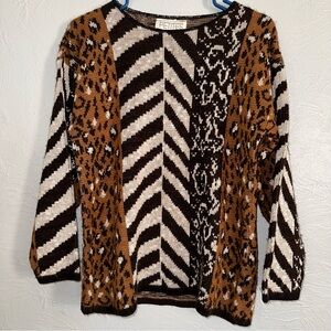 Women’s Animal Print Sweater, Size S